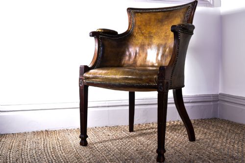 GEORGE III MAHOGANY DESK CHAIR - ADDITIONAL PHOTO 5