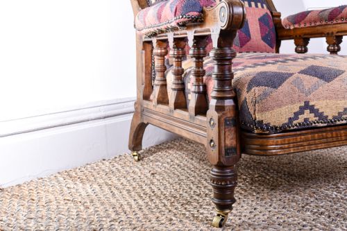 A LAMB OF MANCHESTER OPEN ARMCHAIR - ADDITIONAL PHOTO 3