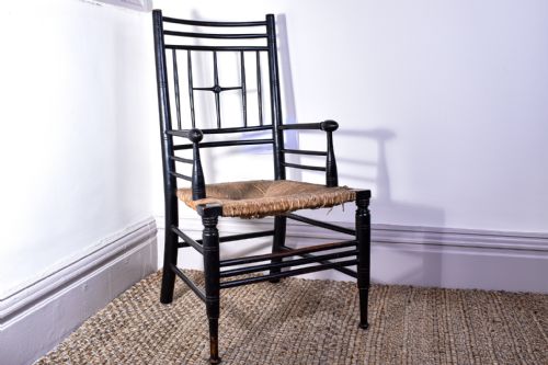 ford madox brown sussex armchair - CATEGORY: ANTIQUE CHAIRS - DATED 19TH CENTURY