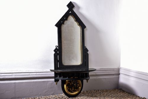 aesthetic movement hanging wall mirror - CATEGORY: ANTIQUE MIRRORS - DATED VICTORIAN