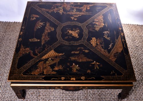 japanned coffee table - CATEGORY: ANTIQUE TABLES - DATED 1920