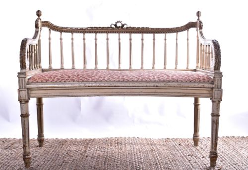 french 19th century window seat - CATEGORY: ANTIQUE FURNITURE - DATED 19TH CENTURY