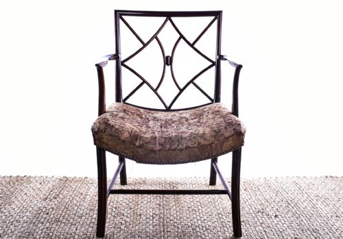 george iii mahogany cockpen armchair - CATEGORY: ANTIQUE CHAIRS - DATED 1800