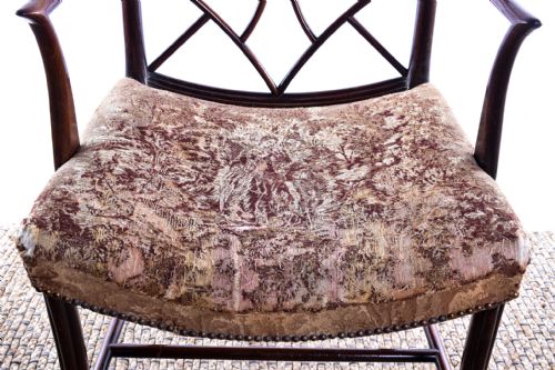 GEORGE III MAHOGANY COCKPEN ARMCHAIR - ADDITIONAL PHOTO 3