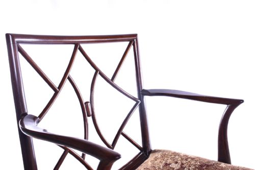 GEORGE III MAHOGANY COCKPEN ARMCHAIR - ADDITIONAL PHOTO 4