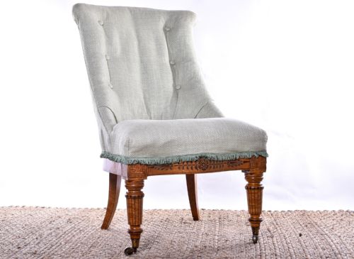 a satin birch and marquetry inlaid chair by henry thomas peters genoa - CATEGORY: ANTIQUE CHAIRS - DATED 19TH CENTURY