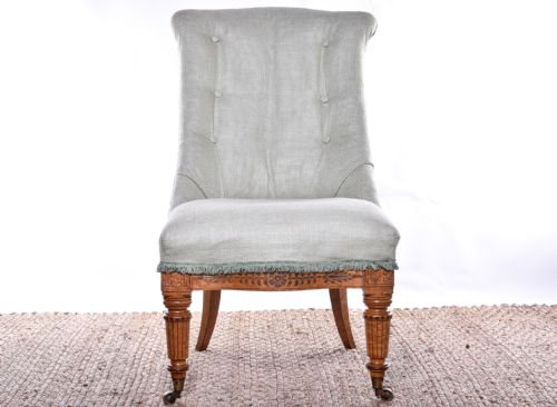 A SATIN BIRCH AND MARQUETRY INLAID CHAIR BY HENRY THOMAS PETERS GENOA - ADDITIONAL PHOTO 4