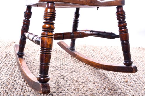YEW BROAD ARM ROCKING WINDSOR - ADDITIONAL PHOTO 1