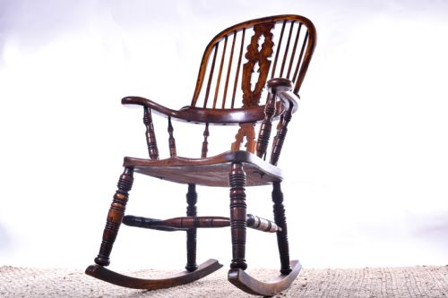 YEW BROAD ARM ROCKING WINDSOR - ADDITIONAL PHOTO 4