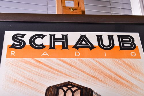 ORIGINAL ART DECO SCHAUB RADIO POSTER - ADDITIONAL PHOTO 3