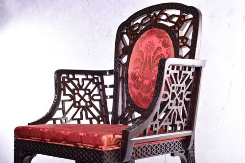 19TH CENTURY 'CHINESE CHIPPENDALE' ARMCHAIR - ADDITIONAL PHOTO 7