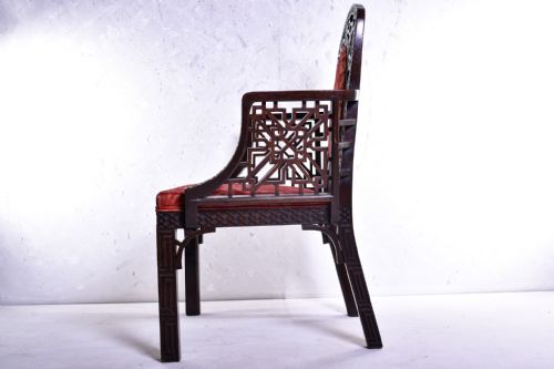 19TH CENTURY 'CHINESE CHIPPENDALE' ARMCHAIR - ADDITIONAL PHOTO 3