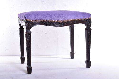 GEORGE III STYLE SERPENTINE STOOL - ADDITIONAL PHOTO 1