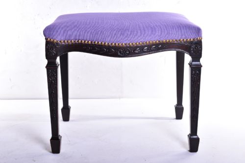GEORGE III STYLE SERPENTINE STOOL - ADDITIONAL PHOTO 2