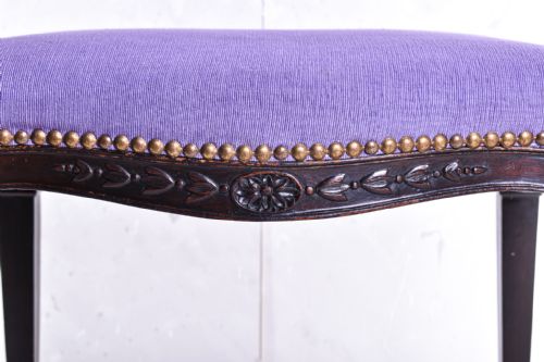 GEORGE III STYLE SERPENTINE STOOL - ADDITIONAL PHOTO 4