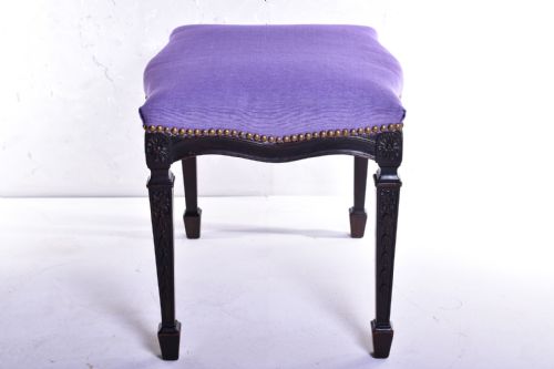 GEORGE III STYLE SERPENTINE STOOL - ADDITIONAL PHOTO 5