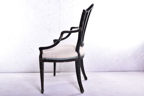 GEORGE III HEPPLEWHITE OPEN ARMCHAIR - ADDITIONAL PHOTO 6