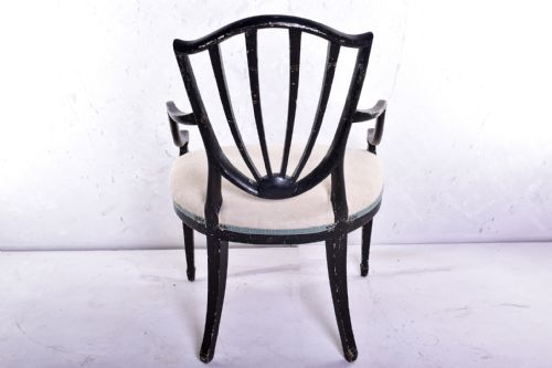 GEORGE III HEPPLEWHITE OPEN ARMCHAIR - ADDITIONAL PHOTO 7