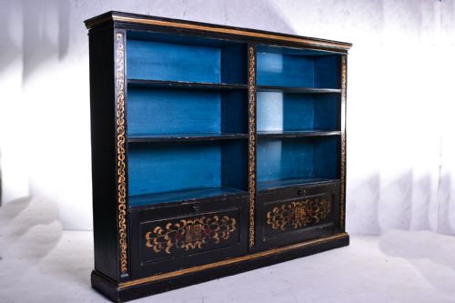 EBONISED OPEN BOOKCASE - ADDITIONAL PHOTO 4