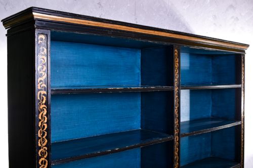 EBONISED OPEN BOOKCASE - ADDITIONAL PHOTO 5