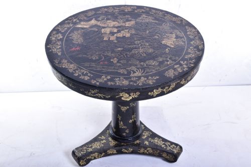 japanned 'chinoiserie' center table - CATEGORY: ANTIQUE TABLES - DATED 1920