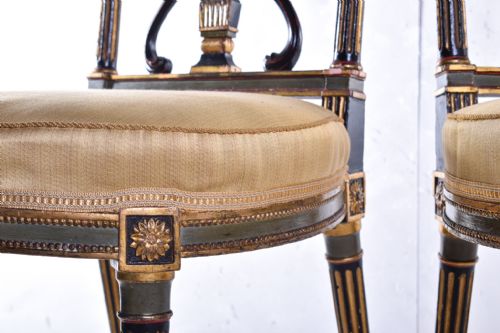 PAIR OF LATE 18TH CENTURY PAINTED SIDE CHAIRS - ADDITIONAL PHOTO 1