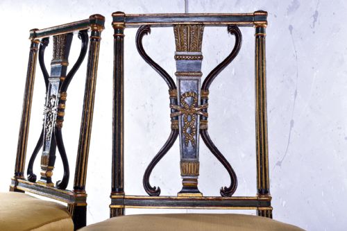 PAIR OF LATE 18TH CENTURY PAINTED SIDE CHAIRS - ADDITIONAL PHOTO 2