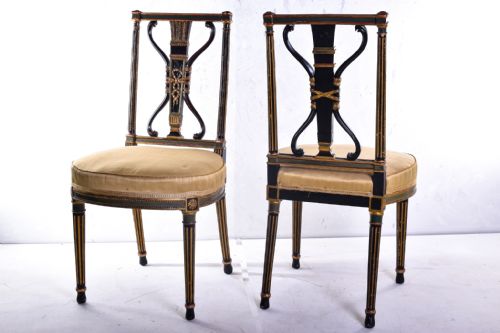 PAIR OF LATE 18TH CENTURY PAINTED SIDE CHAIRS - ADDITIONAL PHOTO 3