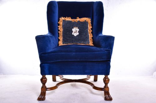 howard sons wing back armchair - CATEGORY: ANTIQUE CHAIRS - DATED EDWARDIAN