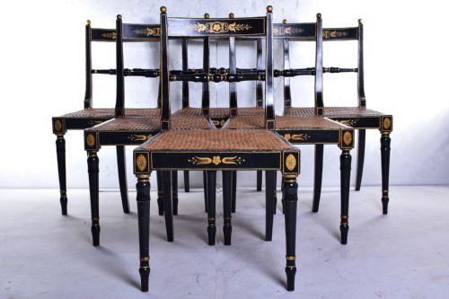 a regency set of dining chairs - CATEGORY: ANTIQUE CHAIRS - DATED REGENCY