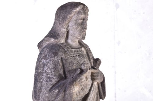 MARBLE STATUE OF JESUS SACRED HEART - ADDITIONAL PHOTO 5