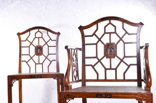 PAIR OF SATINWOOD JAPANNED CHAIRS BY HILLE CO - ADDITIONAL PHOTO 3