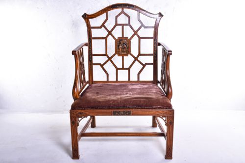 pair of satinwood japanned chairs by hille co - CATEGORY: ANTIQUE CHAIRS - DATED 1900
