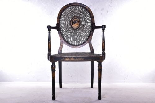chinoiserie painted open armchair - CATEGORY: ANTIQUE CHAIRS - DATED 1900