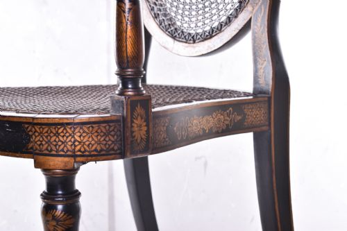 CHINOISERIE PAINTED OPEN ARMCHAIR - ADDITIONAL PHOTO 5