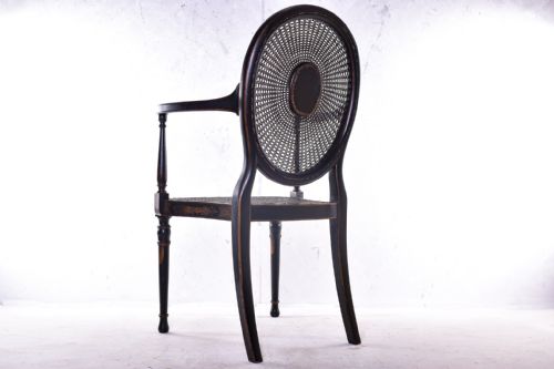 CHINOISERIE PAINTED OPEN ARMCHAIR - ADDITIONAL PHOTO 7