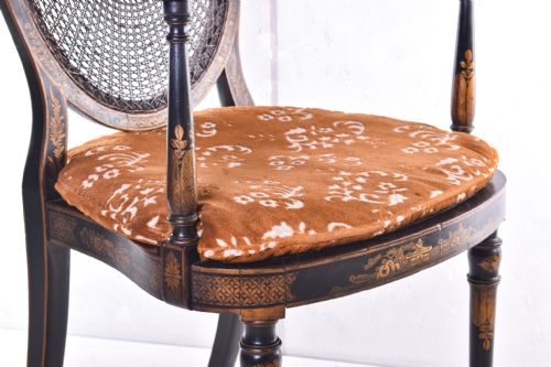 CHINOISERIE PAINTED OPEN ARMCHAIR - ADDITIONAL PHOTO 8