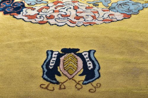 CHINOISERIE CARPET FROM THE ESTATE OF THE LATE SIR ARTHUR LASENBY LIBERTY CIRCA 1900 - ADDITIONAL PHOTO 3