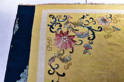 CHINOISERIE CARPET FROM THE ESTATE OF THE LATE SIR ARTHUR LASENBY LIBERTY CIRCA 1900 - ADDITIONAL PHOTO 4