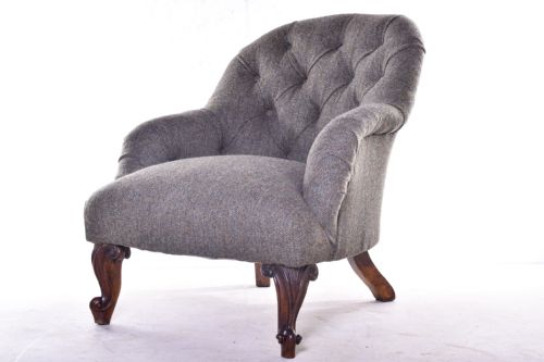 deep seated button back armchair - CATEGORY: ANTIQUE CHAIRS - DATED VICTORIAN