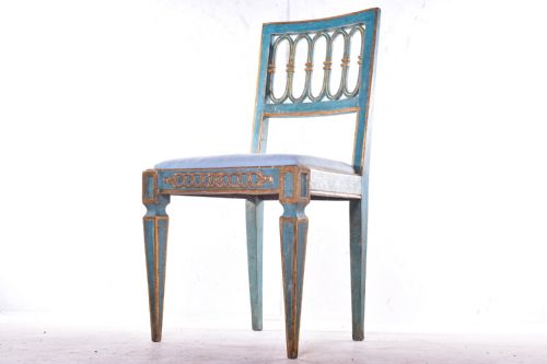 painted italian side chair - CATEGORY: ANTIQUE CHAIRS - DATED 19TH CENTURY