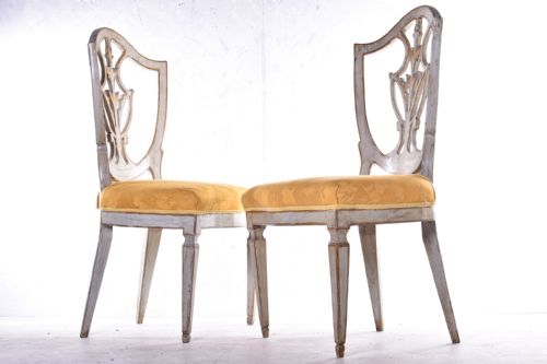 A PAIR OF 19TH CENTURY ITALIAN PAINTED SIDE CHAIRS - ADDITIONAL PHOTO 3