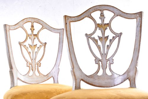A PAIR OF 19TH CENTURY ITALIAN PAINTED SIDE CHAIRS - ADDITIONAL PHOTO 4