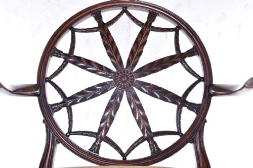 MAHOGANY WHEELBACK ARMCHAIR - ADDITIONAL PHOTO 2