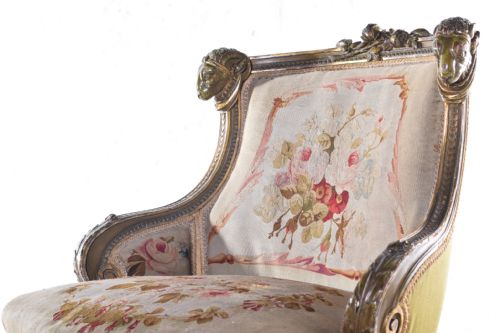 FLORAL AUBUSSON TUB CHAIR - ADDITIONAL PHOTO 3