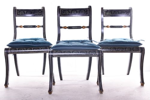 PAINTED SET OF EIGHT REGENCY DINING CHAIRS - ADDITIONAL PHOTO 3