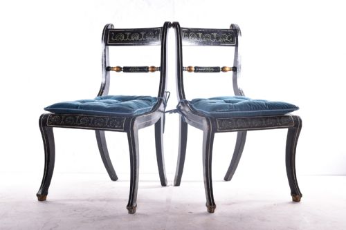 PAINTED SET OF EIGHT REGENCY DINING CHAIRS - ADDITIONAL PHOTO 4