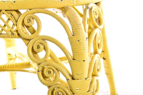 PAINTED WICKER RATTAN ARMCHAIR - ADDITIONAL PHOTO 6