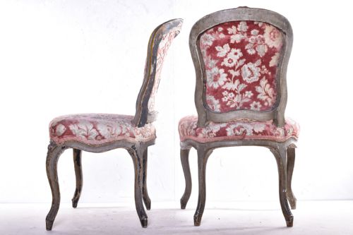 A PAIR OF LOUIS XV PAINTED SIDE CHAIRS - ADDITIONAL PHOTO 5