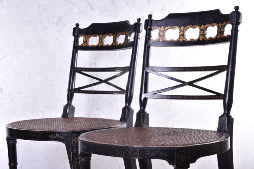 A PAIR OF REGENCY STYLE SIDE CHAIRS BY EDWARD GARRATT - ADDITIONAL PHOTO 2